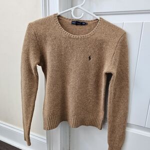 Ralph Lauren Women's Tan Crew Neck Sweater